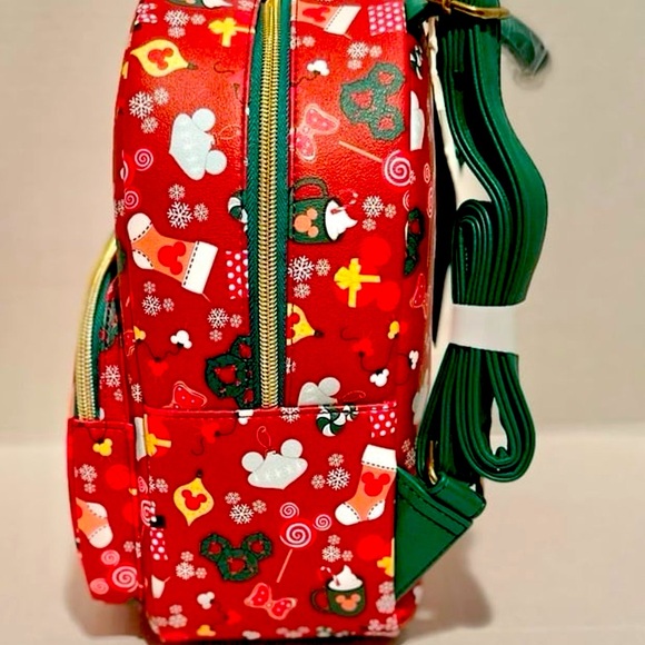 Loungefly Disney NWT Mickey Holiday Sweets & Treats Mini‎ Backpack & Wallet - Picture 3 of 9